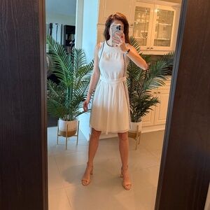 White and Silver Sleeveless Dress, Judith and Charles, US 2